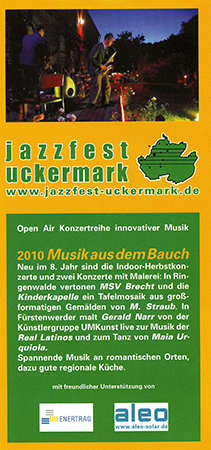 Flyer Jazzfest Uckermark 2010
